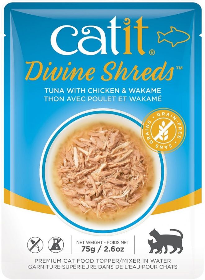 Catit Divine Shreds Tuna with Chicken and Wakame