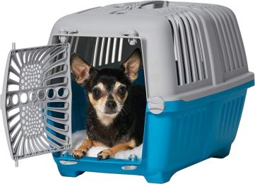 MidWest Spree Plastic Door Travel Carrier Blue Pet Kennel