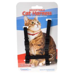 Tuff Collar Nylon Adjustable Cat Harness Black