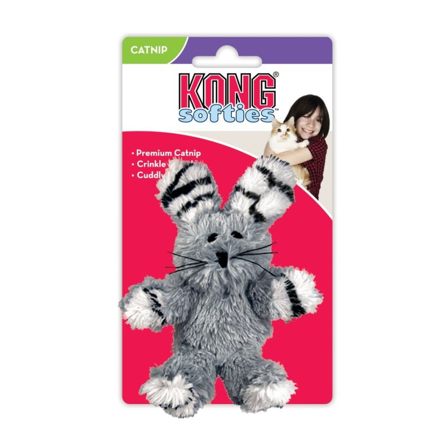 Kong Fuzzy Bunny Softies Cat Toy - Assorted