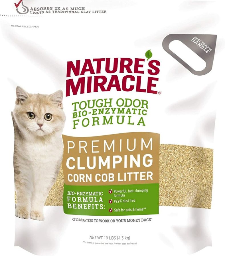 Nature's Miracle Tough Odor Bio-Enzymatic Formula Premium Clumping Corn Cob Litter