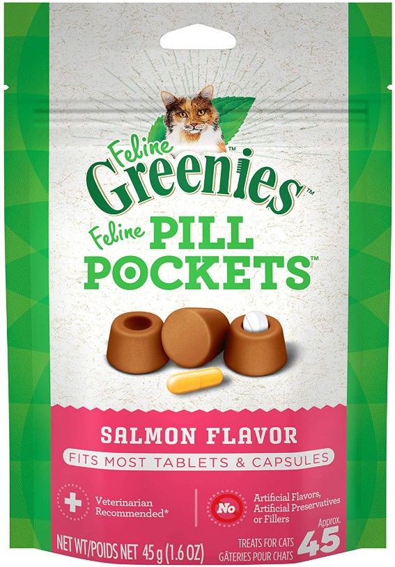 Greenies Pill Pockets Salmon Flavor Cat Treats