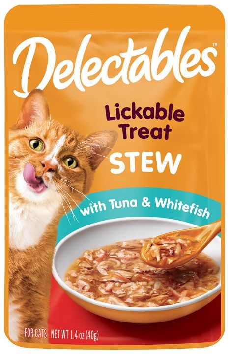 Hartz Delectables Stew Lickable Cat Treats - Tuna & Whitefish