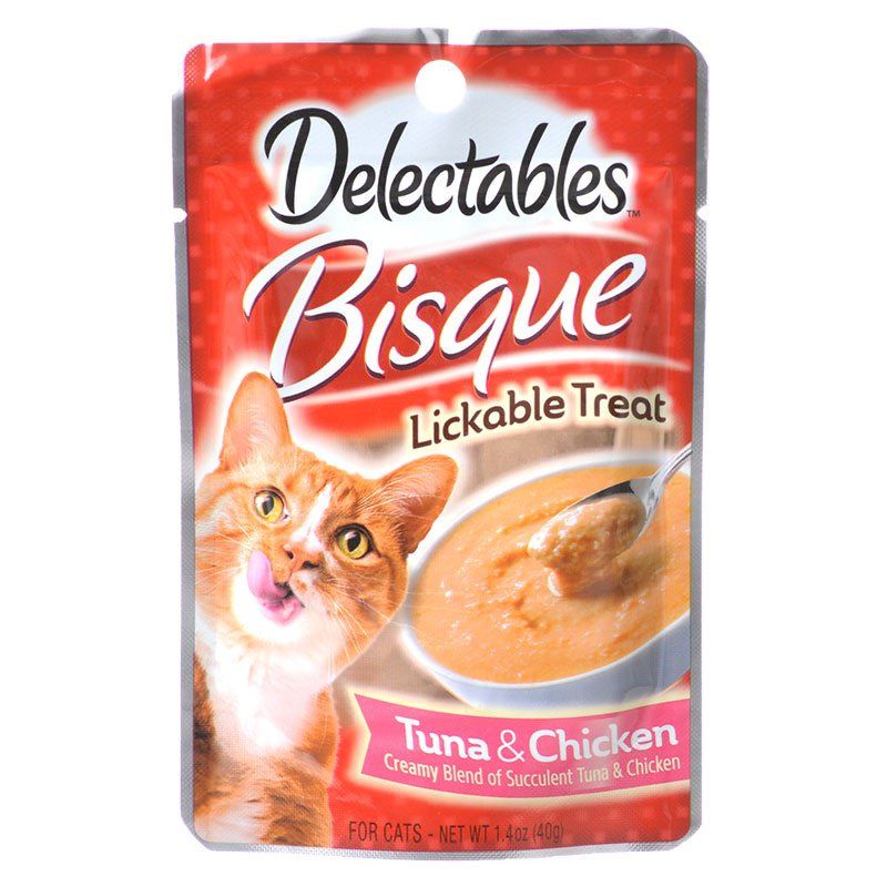 Hartz Delectables Bisque Lickable Cat Treats - Tuna & Chicken