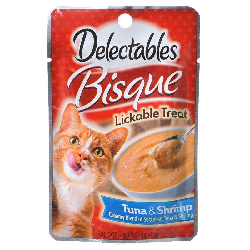 Hartz Delectables Bisque Lickable Cat Treats - Tuna & Shrimp