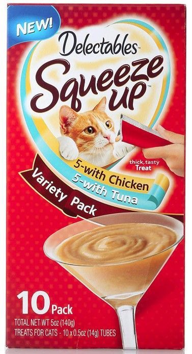 Hartz Delectables Squeeze Up Lickable Cat Treat - Variety Pack