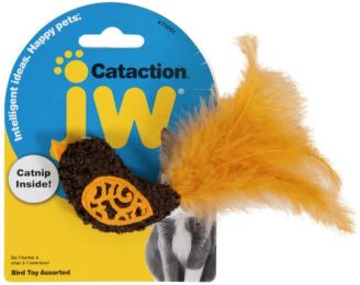 JW Pet Cataction Catnip Bird Cat Toy With Feather Tail