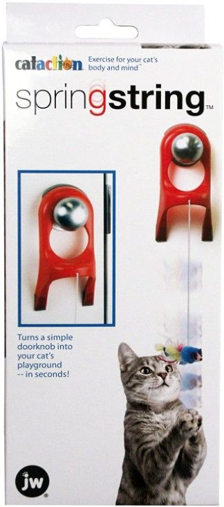 JW Pet Springstring Feathered Mouse Interactive Cat Toy