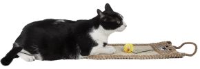 Pet Life Eco-Natural Sisal And Jute Hanging Carpet Kitty Cat Scratcher Lounge With Toy(D0102H7L4GY)