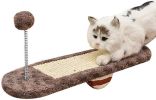 Cat Scratcher with Ball Interactive Durable Kitty Seesaw Scratching Pad Pet Scratch Sofa Bed for Small Medium Cats(D0101HHV91Y)