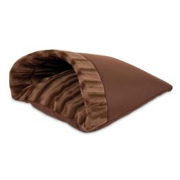 Aspen Kitty Cave Cat Bed Solid Chocolate Brown 19 in x 16 in