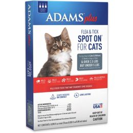 Adams Plus Flea & Tick Spot On for Cats & Kittens Over 2.5 lbs but under 5 lbs
