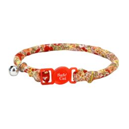 Coastal Products Safe Cat Round Fashion Collar Red Floral 12 inch