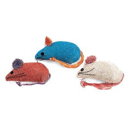 Spot Burlap Mice Catnip Toy Assorted 3 in 3 Pack