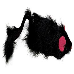 Spot Shaggy Plush Ferret Rattle & Catnip Cat Toy Black 11 in Large