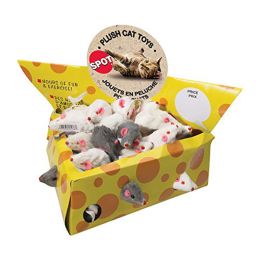 Spot Ethical Plush Mice 2In Cheesebox60Pc