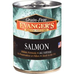Evanger's Grain-Free Wild Salmon Canned Dog & Cat Food 12 oz 12 Pack