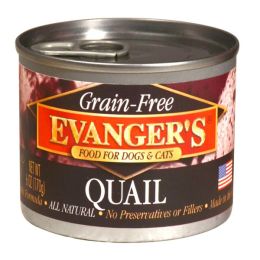 Evanger's Grain-Free Quail Canned Dog & Cat Food 6 oz 24 Pack