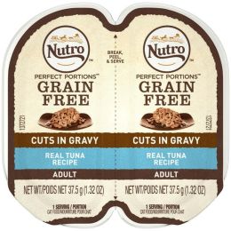 Nutro Products Perfect Portions Cuts In Gravy Tuna Recipe Cat Wet Food 24Ea/2.65 Oz, 24 Pk