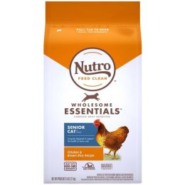Nutro Products Wholesome Essentials Senior Chicken & Brown Rice Dry Cat Food 5 lb