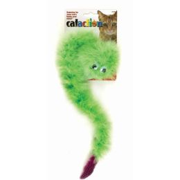 JW Pet Featherlite Catnip Boa Squeaky Cat Toy Green One Size