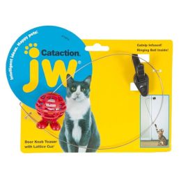 JW Pet Cataction Doorknob Teaser With Cuz Cat Toy Multi-Color One Size