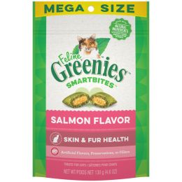 Greenies FELINE SMARTBITES Healthy Skin & Fur Salmon Flavor Cat Treat 4.6 oz