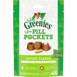 Greenies Feline Pill Pockets Cat Treats Catnip, 1ea/1.6 oz