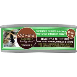 Dave Cat Grain Free Shredded Chicken N Whfsh 2.8O Daves (Case Of 24) - 2.8 Oz