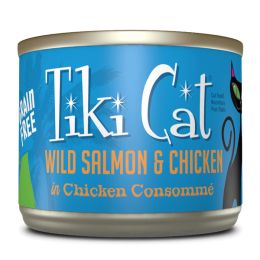 Tiki Pets Cat Luau Napl Salmon Chicken 6 Oz.(Case Of 8)