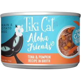 Tiki Pets Cat Aloha Friends Tuna, Ocean Whitefish & Pumpkin 5.5oz (Case Of 8)