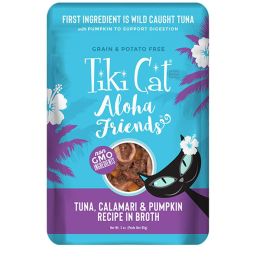 Tiki Pets Cat Aloha Friends Tuna and Calamari 3oz. Pouch (Case Of 12)