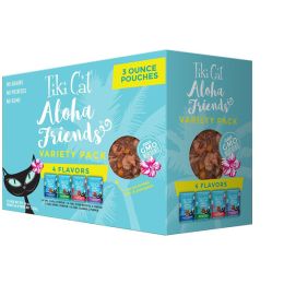 Tiki Pets Cat Aloha Friends 3Oz Pouch Variety Pack (Case Of 12)