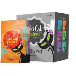 Tiki Pets Cat Velvet Mousse 2.8Oz Variety Pack 12 Count (Case Of 12)