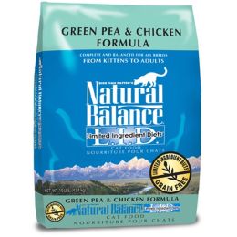 Natural Balance Pet Foods L.I.D Green Pea & Chicken Formula Dry Cat Food 10 lb