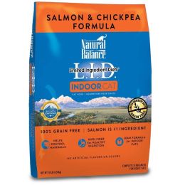 Natural Balance Pet Foods L.I.D Indoor Salmon & Chickpea Formula Cat Food 10 lb