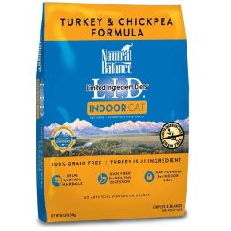 Natural Balance Pet Foods L.I.D Indoor Turkey & Chickpea Formula Cat Food 10 lb