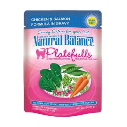 Natural Balance Pet Foods Platefulls Chicken & Salmon Formula in Gravy Cat Wet Food 3 oz 24 Pack