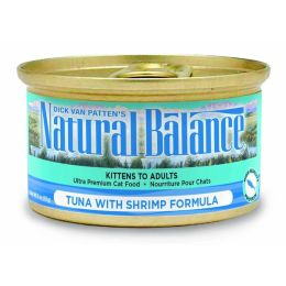 Natural Balance Pet Foods Tuna with Shrimp Formula Canned Cat Wet Food 5.5 oz 24 Pack