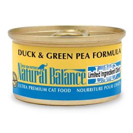 Natural Balance Pet Foods L.I.D. Duck & Green Pea Formula Canned Cat Wet Food 5.5 oz 24 Pack