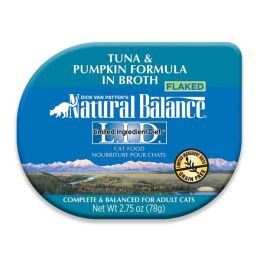 Natural Balance Pet Foods L.I.D. Tuna & Pumpkin Formula in Broth Cat Wet Food 2.75 oz 24 Pack