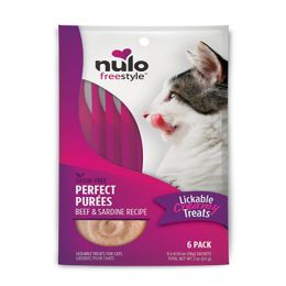 Nulo FreeStyle Perfect Purees Creamy Cat Treat Beef & Sardine 0.5oz 6pk