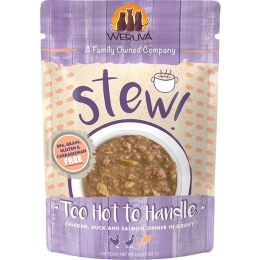 Weruva Cat Stew! Too Hot To Handle Chickenm, Duck and Salmon 3Oz Pouch (Case Of 12)