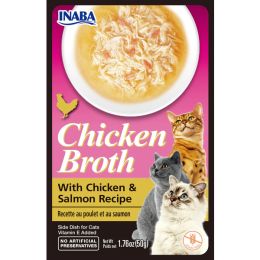Inaba Cat Broth Chicken Salmon 6Ct/1.76Oz