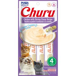 Inaba Cat Churu Puree Chkn Shrimp 0.52Oz/6Ct