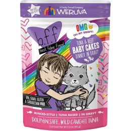 BFF Cat Omg Baby Cakes Tuna & Beef Dinner in Gravy 3oz. Pouch (Case Of 12)